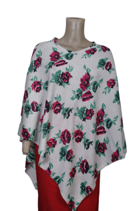 Cashmere Printed Poncho